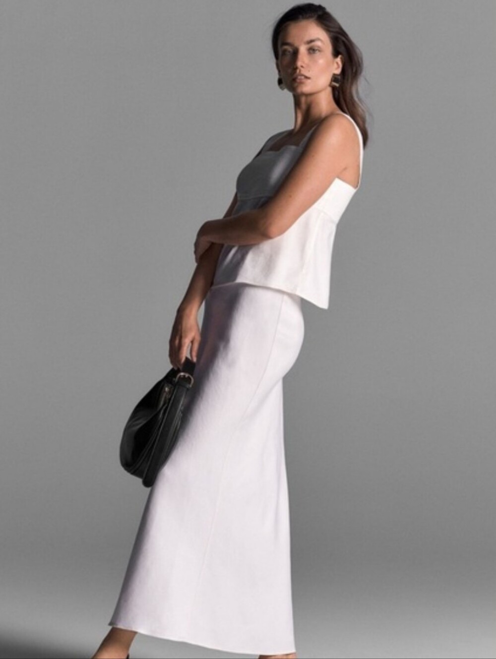 Anthropologie Tilda Bias Cut Linen Edit Maxi Skirt